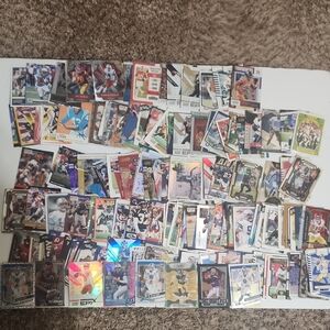 Football Card Lot Approx 200 Cards, Optic, Score, Absolute, Prizm, Wild Card